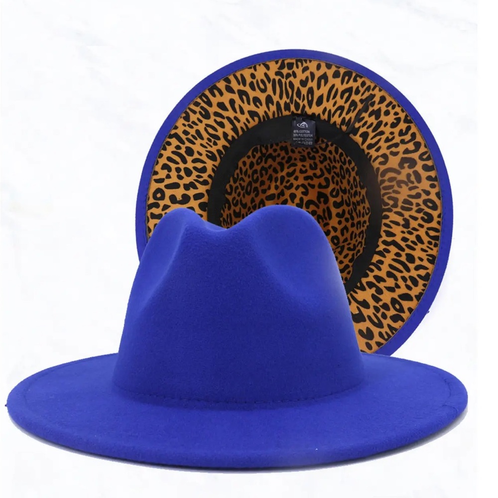 Blue & Leopard Fedora💙🐆